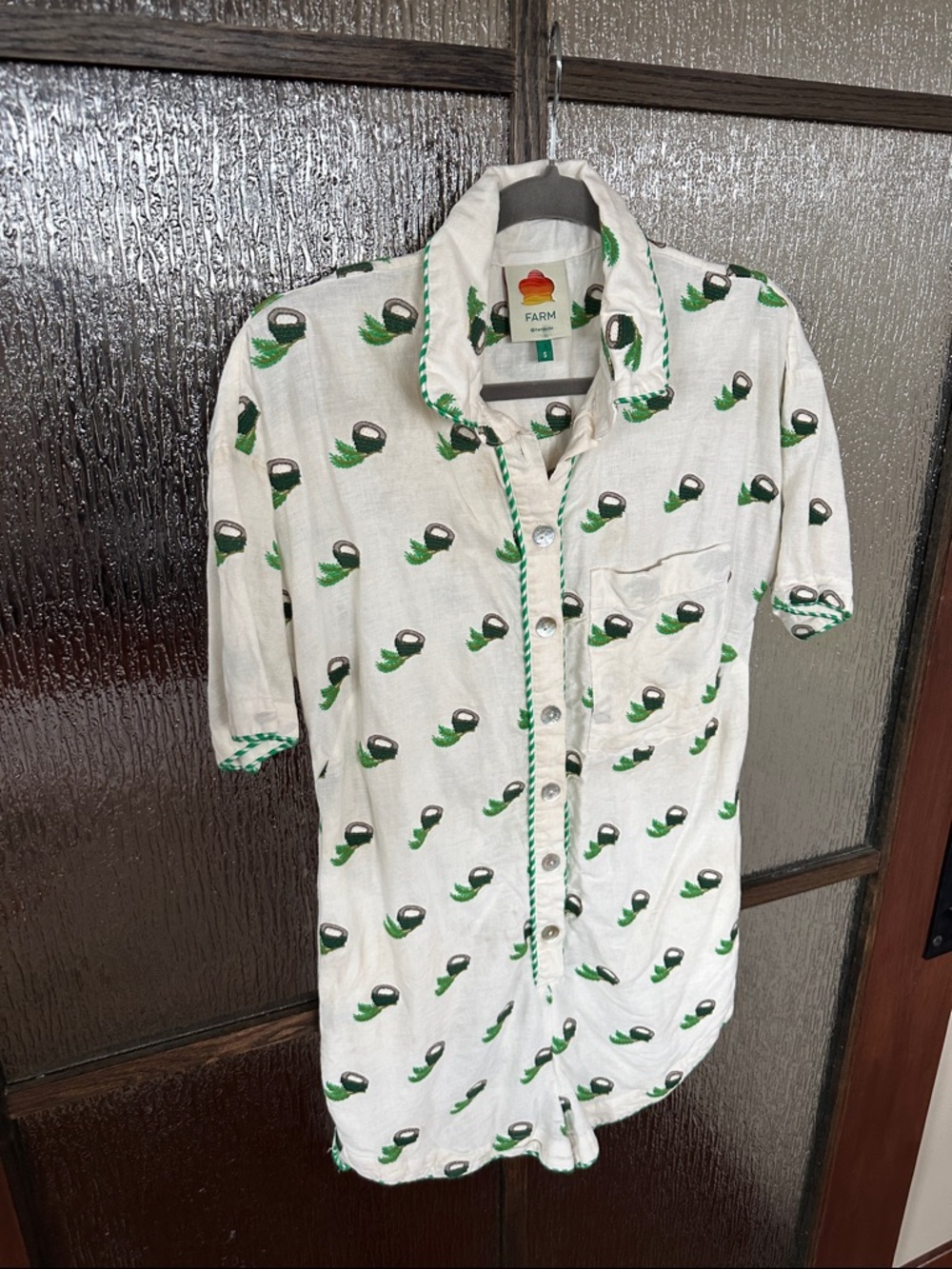 Farm Rio Coconut Embroidered Romper size small - Picture 7 of 11